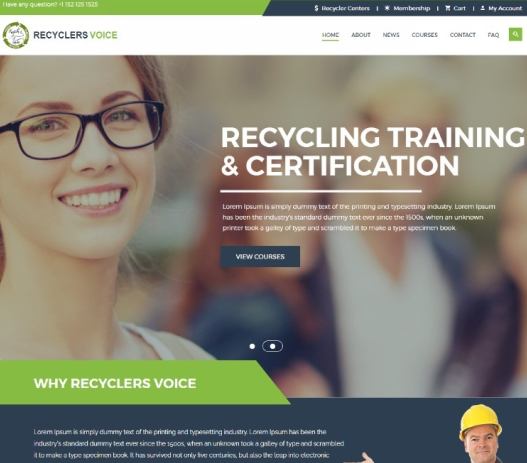 Recyclers Website Screenshot